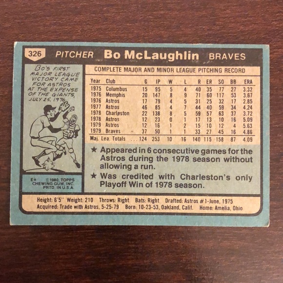 Vintage Topps MLB Atlanta Braves Baseball Card Bundle - Picture 6 of 8